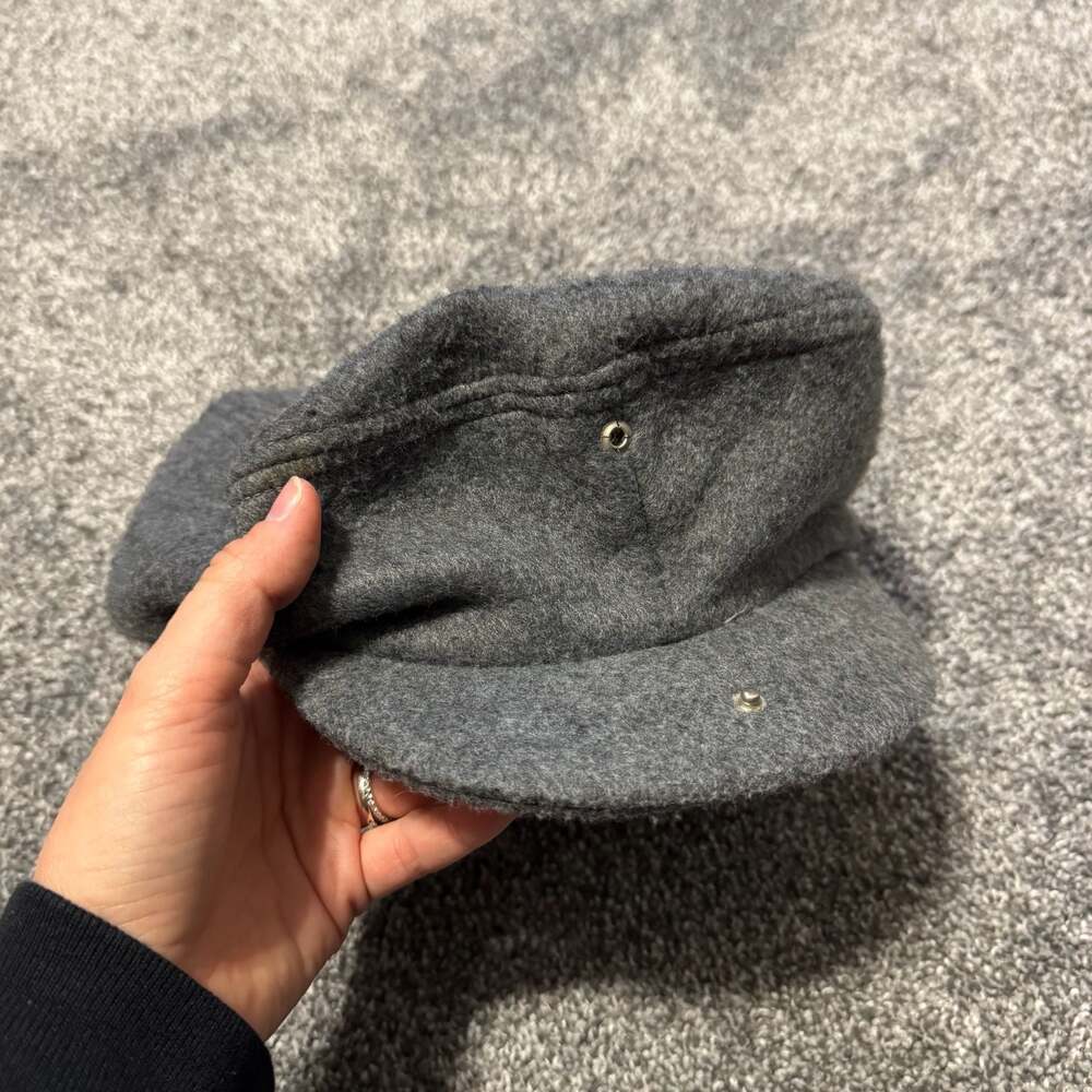 Vintage Ocean Pacific OP PolarFleece Newsboy Apple Cap Gray Small